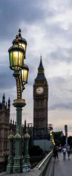 Excelente Vista Big Ben Torre Elizabeth Após Pôr Sol — Fotografia de Stock