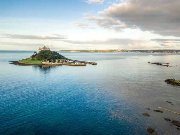 Marazion Cornwall Ngiltere Yakınlarındaki Michaels Dağı Manzarası — Stok fotoğraf