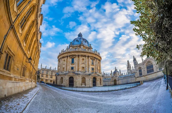 Radcliff Camera Oxford Verschneiten Morgen Vereinigtes Königreich — Stockfoto