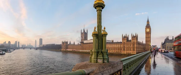 Casa Parlamento Início Manhã Inverno Londres — Fotografia de Stock