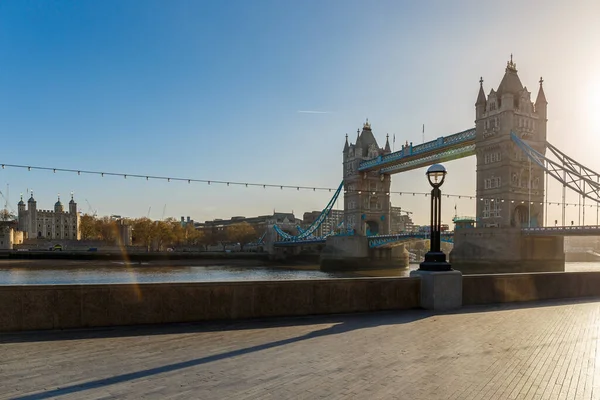 Tower Bridge Sunny Morning Egyesült Királyság — Stock Fotó