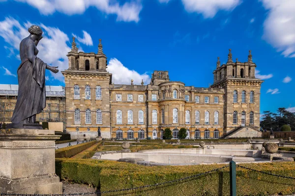 Exterior Clássico Palácio Vitoriano Oxfordshire Reino Unido — Fotografia de Stock