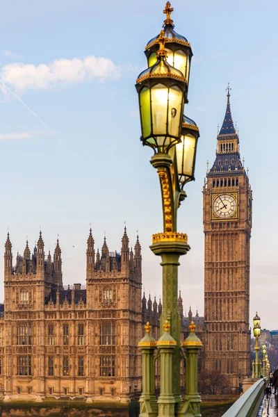 Здание Парламента Ранним Зимним Утром Лондон — стоковое фото