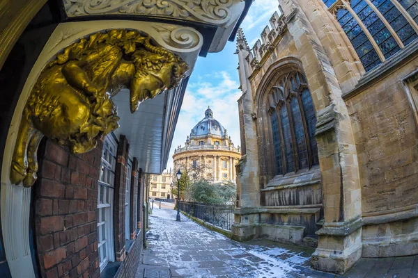 Radcliff Kamerası Oxford Karlı Bir Sabah Birleşik Krallık — Stok fotoğraf