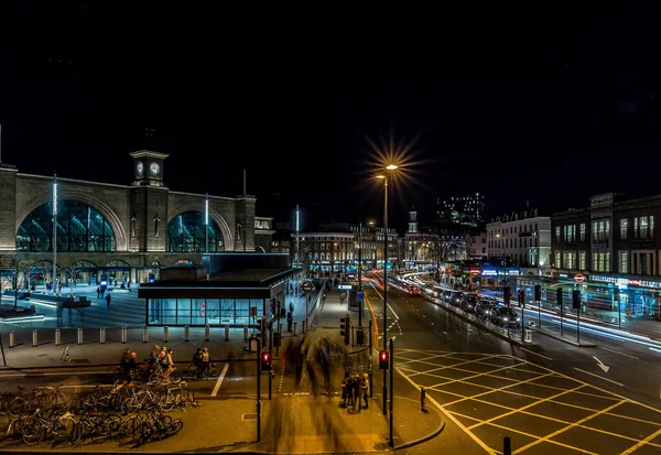 Kings Cross Station Night London — Stock fotografie