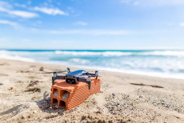 Drone Perto Praia Espanha — Fotografia de Stock