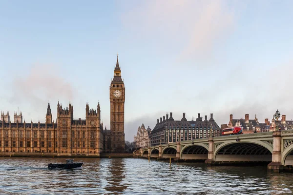 Big Ben Inverno Mattina Londra — Foto Stock