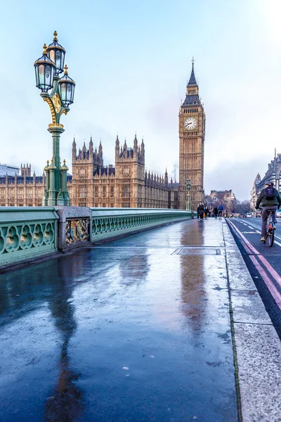 Big Ben Manhã Inverno Londres — Fotografia de Stock