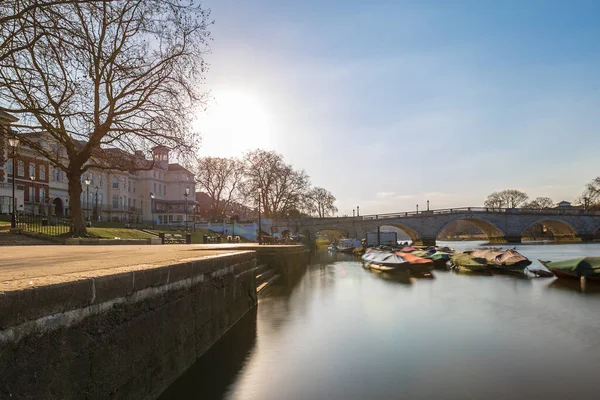 Richmond Hosszú Expozíció Téli Reggel London Egyesült Királyság — Stock Fotó