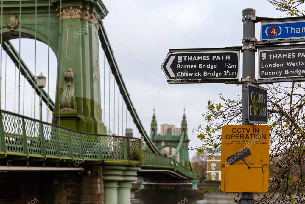 Hammersmith area in the cloudy day