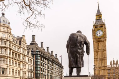Churchill and Big Ben clipart
