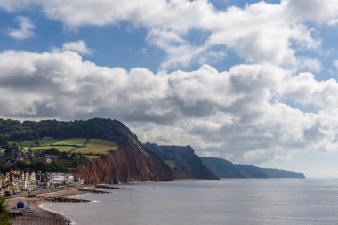 Jurassic sahil kıyısı (Devon), İngiltere 'de seyahat
