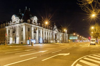 Lüksemburg gecesi uzun pozlama görünümü