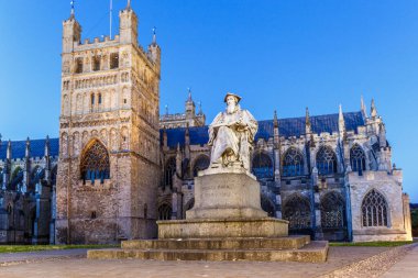 Exeter 'in Eski Merkezinde Seyahat (Devon), İngiltere