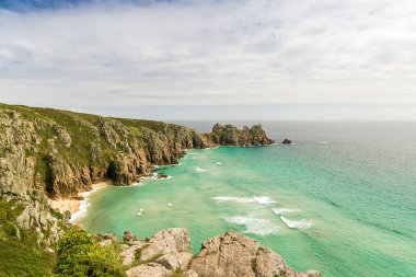İngiltere, Cornwall sahil manzaralı.
