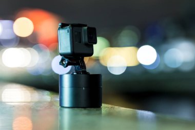 Londra, İngiltere 'de aksiyon kamerasında çekim zamanı