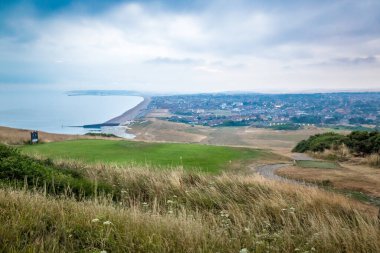Akşamları İngiltere 'de Seaford manzarası
