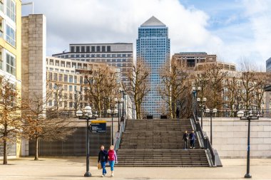 Canary Wharf, Londra 'da gökdelen arka planı