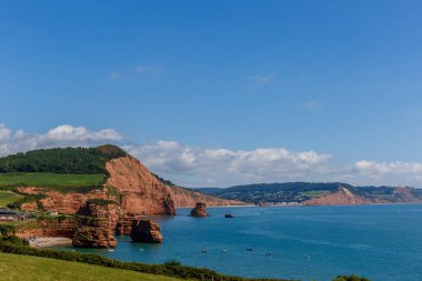 Jurassic sahil kıyısı (Devon), İngiltere 'de seyahat