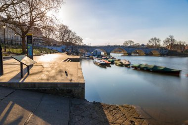 Richmond kış sabahı, Londra, İngiltere 'de uzun süre maruz kalma üzerine