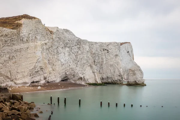 Utsikt Över Krita Klippor Nära Seaford South Downs Storbritannien — Stockfoto