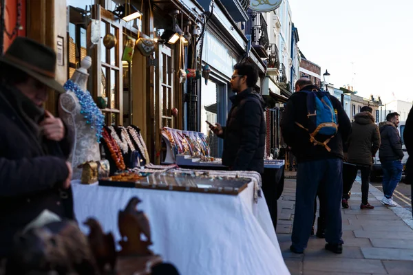 Portobello Market Winter London — Stock Photo, Image