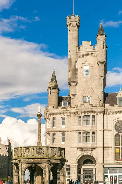 Veduta Granito Città Aberdeen Scozia Regno Unito — Foto Stock