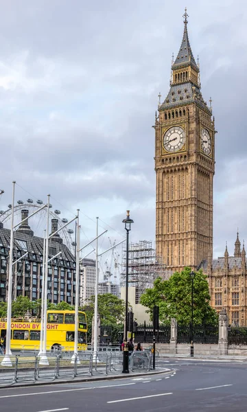 Excelente Vista Big Ben Torre Elizabeth Noite — Fotografia de Stock