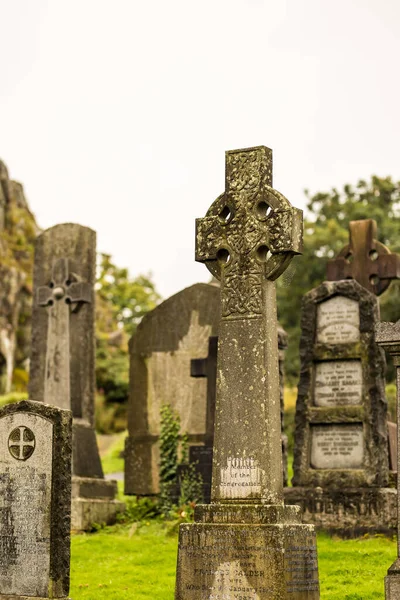 Detalles Del Antiguo Cementerio Gótico Escocia Reino Unido — Foto de Stock