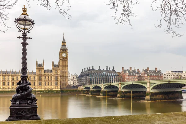 Big Ben Les Chambres Parlement Sur Longue Exposition Londres — Photo