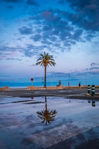 Zonsondergang Cádiz Spanje — Stockfoto