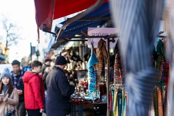 Mercado Portobello Invierno Londres — Foto de Stock