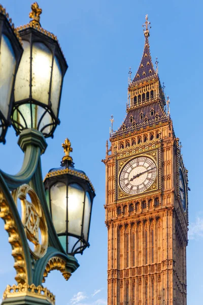 Big Ben Wczesnym Zimowym Rankiem Londyn — Zdjęcie stockowe