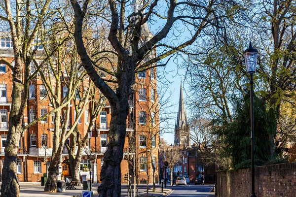 Kensington Bölgesi Kışın Londra — Stok fotoğraf