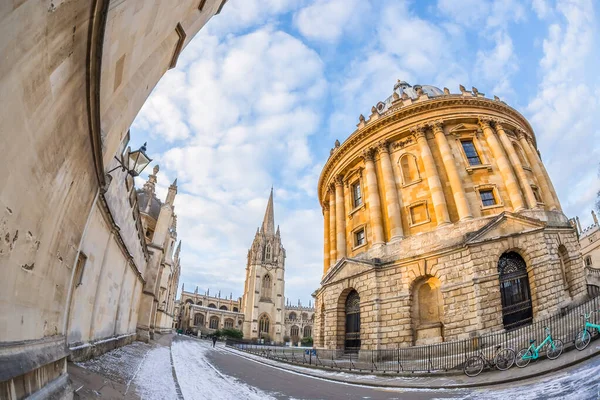 Radcliff Kamerası Oxford Karlı Bir Sabah Birleşik Krallık — Stok fotoğraf