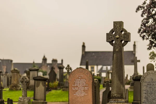 Details Des Alten Gotischen Friedhofs Schottland Großbritannien — Stockfoto