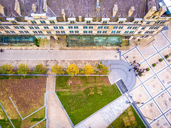 Vista Aérea Manchester Otoño Reino Unido — Foto de Stock