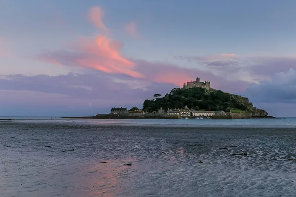 Marazion Cornwall Ngiltere Yakınlarındaki Michaels Dağı Manzarası — Stok fotoğraf