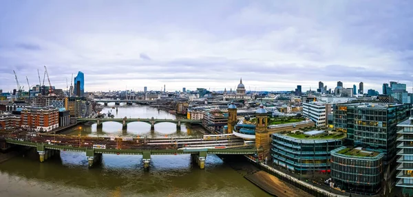 Vista Aérea Ciudad Londres Centro Histórico Distrito Central Negocios Principal — Foto de Stock