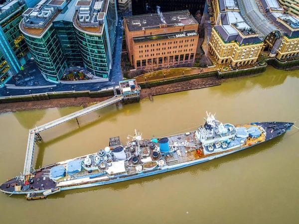 Hms Belfast City London Historic Centre Primary Central Business District — Stock Photo, Image
