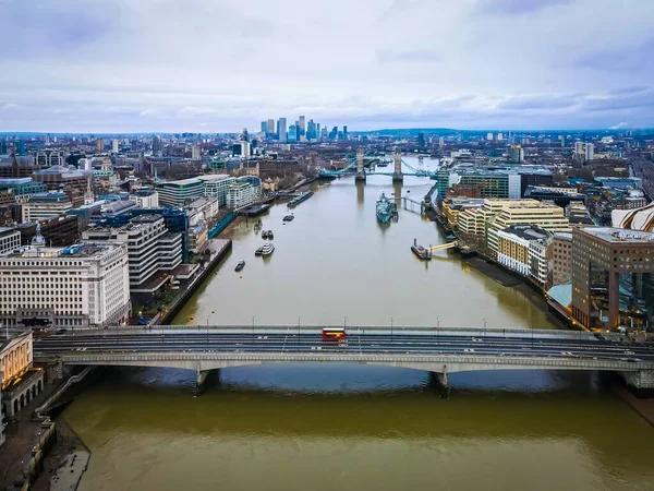 Вид Повітря Місто Лондон Історичний Центр Основний Діловий Район Велика — стокове фото