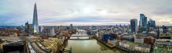 Vista Aérea Cidade Londres Centro Histórico Principal Zona Empresarial Central — Fotografia de Stock