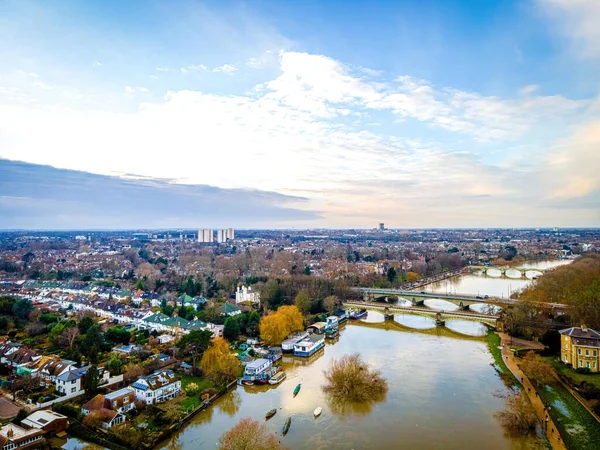 Vista Aérea Del Puente Richmond Atardecer Londres Reino Unido —  Fotos de Stock
