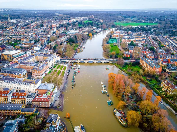 Vista Aérea Del Puente Richmond Atardecer Londres Reino Unido —  Fotos de Stock