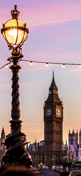 Vertikální Pohled Věž Big Ben Severním Konci Westminsterského Paláce Londýně — Stock fotografie