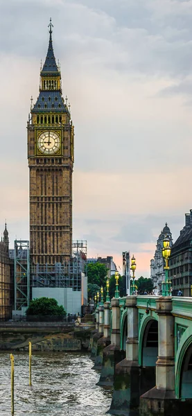 Вертикальний Вид Годинникової Вежі Біг Бен Північному Кінці Вестмінстерського Палацу — стокове фото