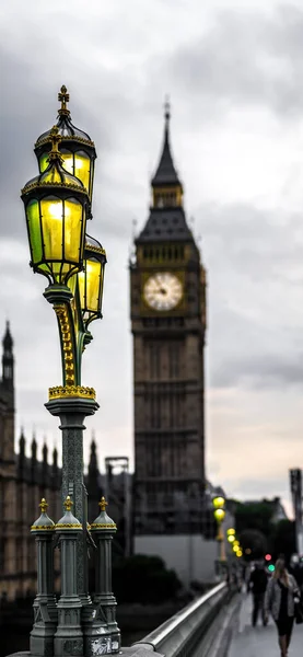 Vertikální Pohled Věž Big Ben Severním Konci Westminsterského Paláce Londýně — Stock fotografie