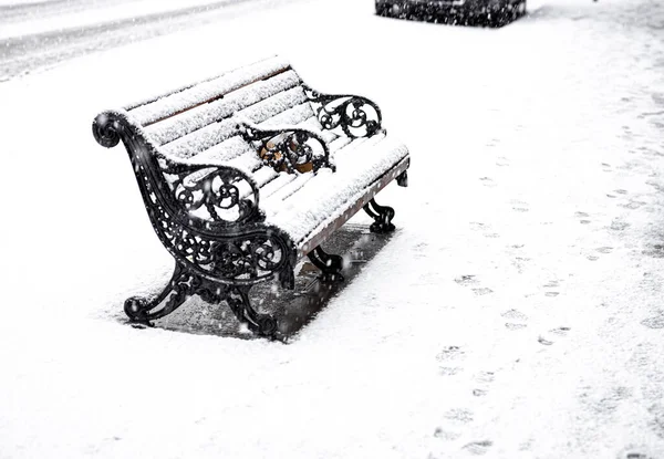 Notting Hill under the snow storm in 2021 in London, England, UK