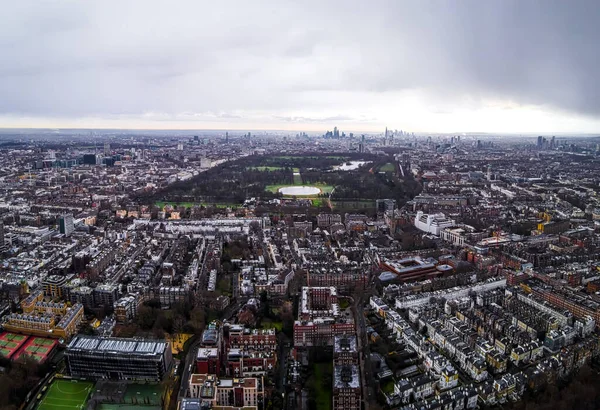 Widok Lotu Ptaka Holland Park Obszar Kensington Londynie Anglia — Zdjęcie stockowe