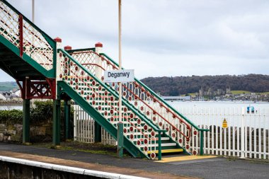 İngiltere, Galler 'de Dongway ve River Conwy manzarası